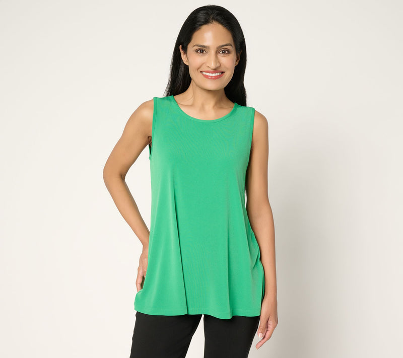Susan Graver Modern Essentials Liquid Knit A-Line Tank — View 14