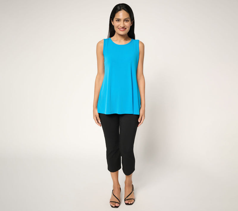 Susan Graver Modern Essentials Liquid Knit A-Line Tank — View 4