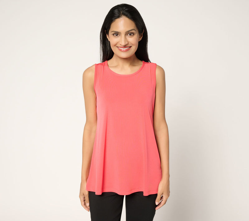 Susan Graver Modern Essentials Liquid Knit A-Line Tank — View 15