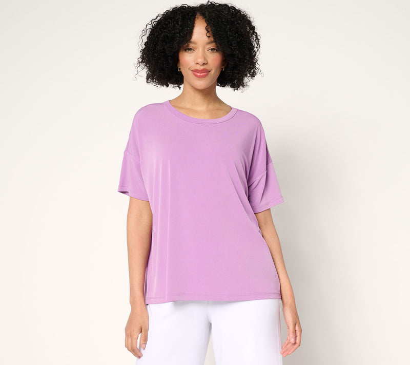 Susan Graver Modern Essentials Liquid Knit Dolman Top — Main view