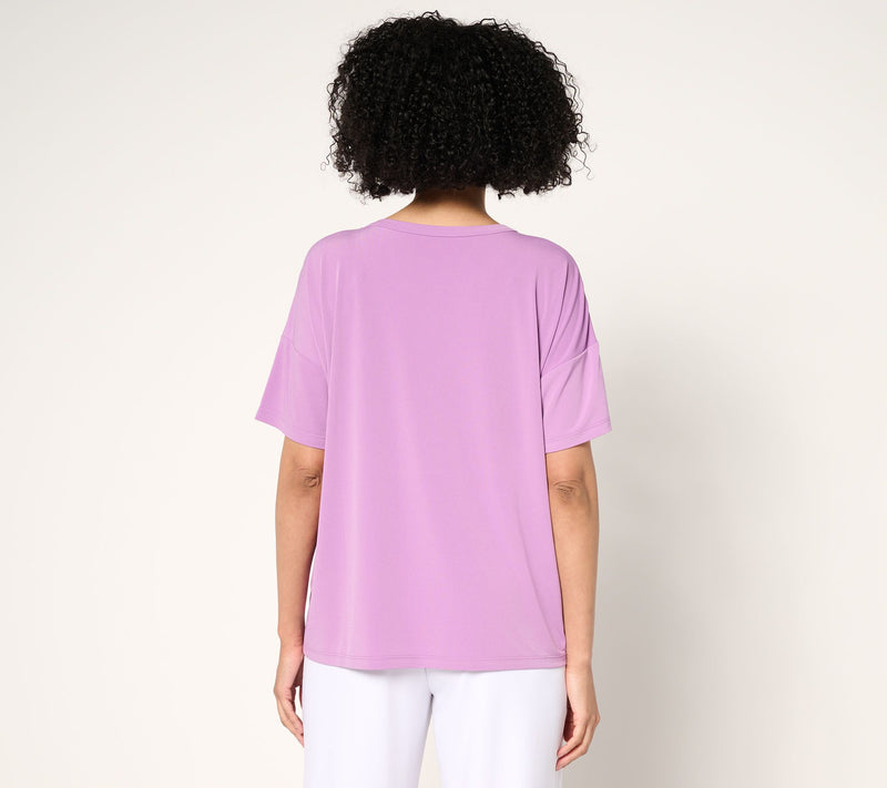 Susan Graver Modern Essentials Liquid Knit Dolman Top — View 4