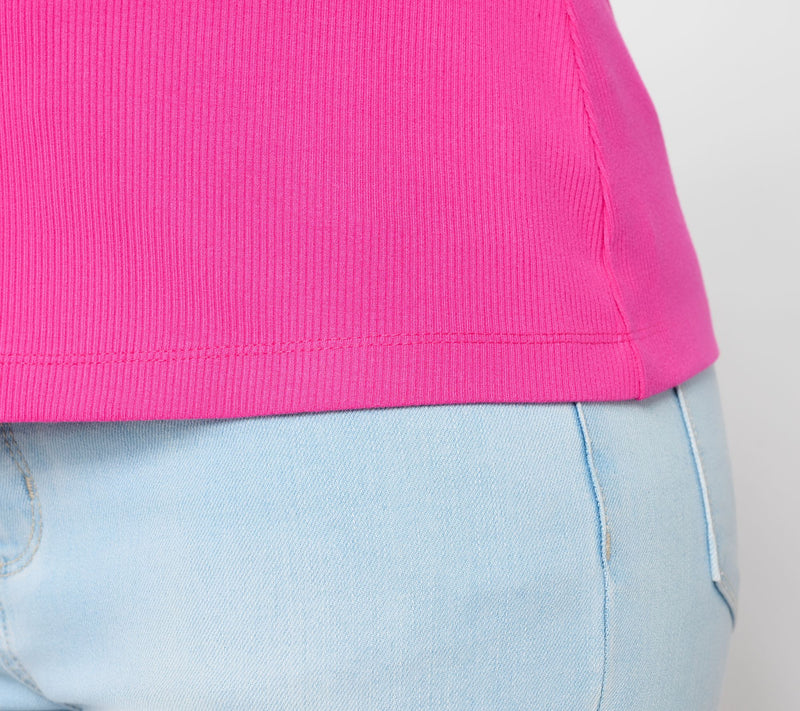 Susan Graver Every Day Rib Knit Short-Sleeve Top — View 6