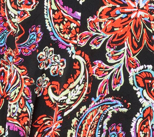 Susan Graver Petite Printed Liquid Knit 8-Gore Skort — View 9