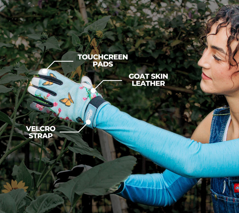 Farmer's Defense 1-Piece Leather Gardening Gloves — View 8