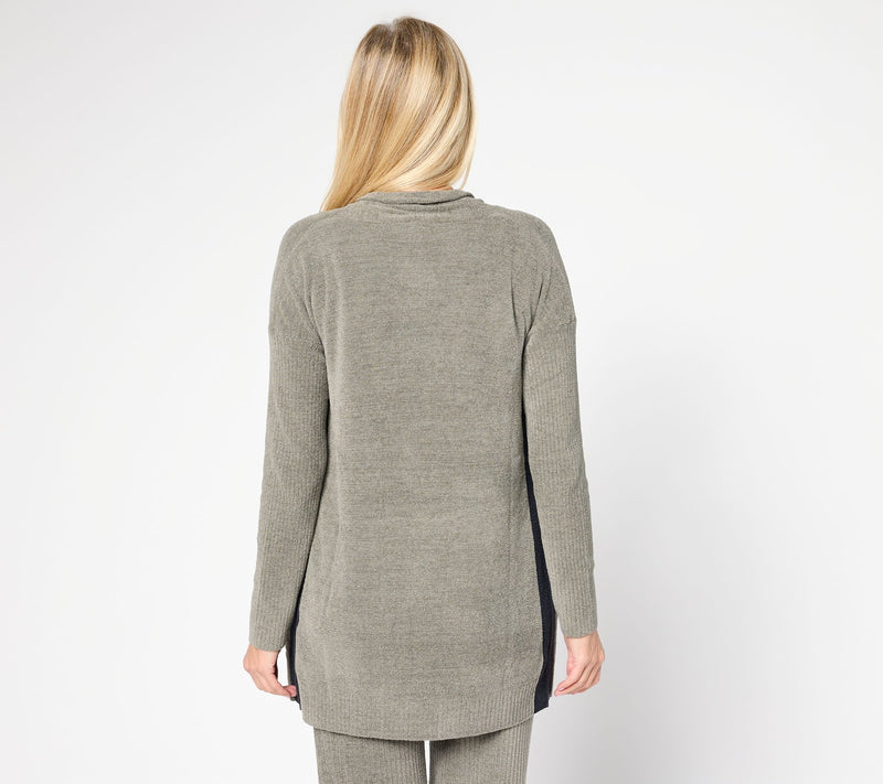 Barefoot Dreams CozyChic Ultra Lite Contrast Stripe Long Cardigan — View 6