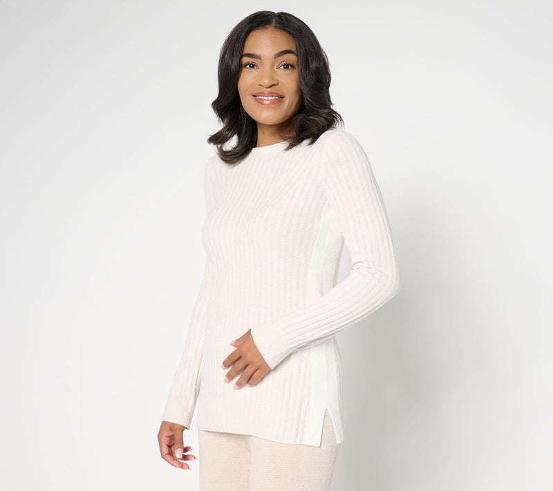 Barefoot Dreams CozyChic Ultra Lite Contrast Stripe Rib Tunic — View 12