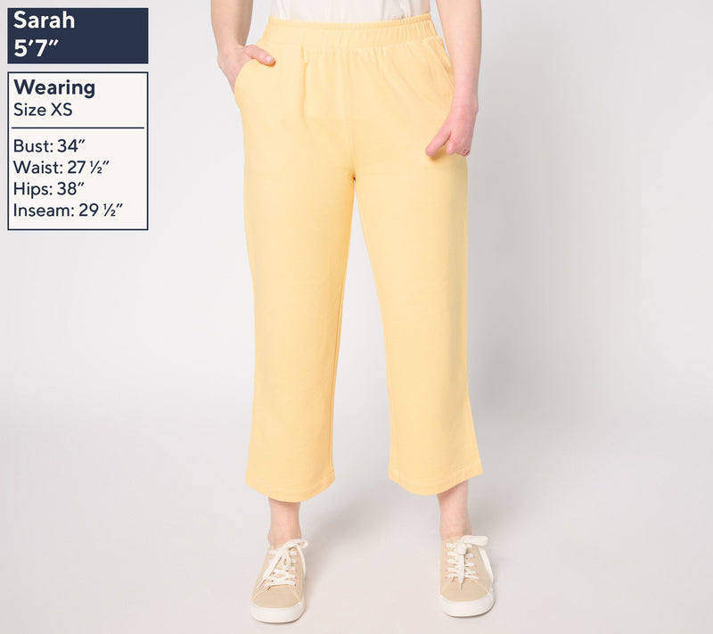 AnyBody Tall French Terry Pants with Pockets — View 3
