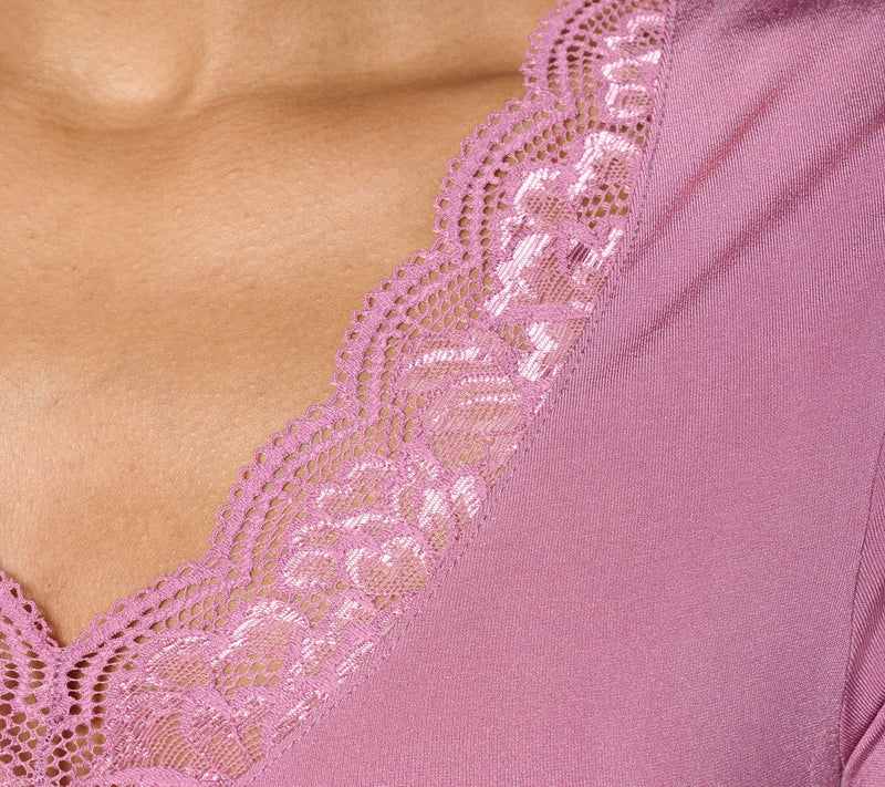 Breezies Natural Curves Seamless Lace Layering Tee — View 11