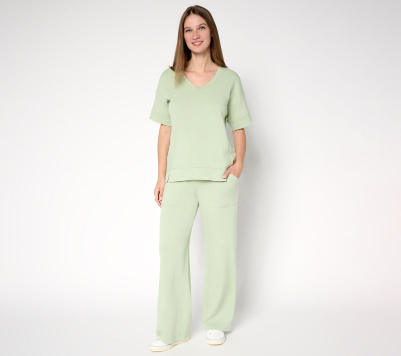 Peace Love World Regular French Terry Pullover and Pant Set — View 17