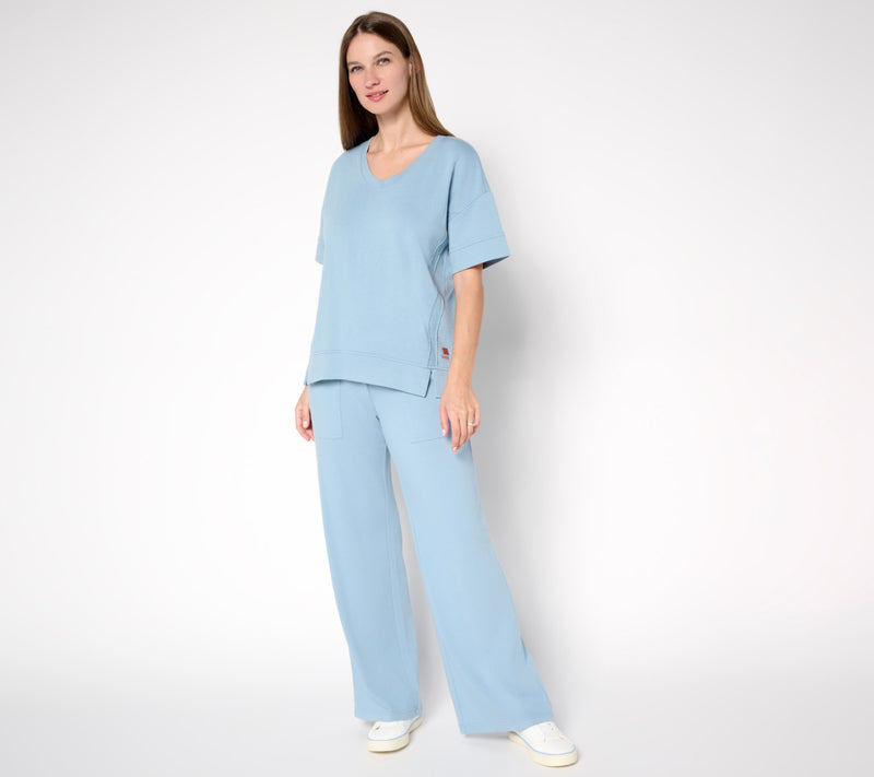 Peace Love World Regular French Terry Pullover and Pant Set — View 19
