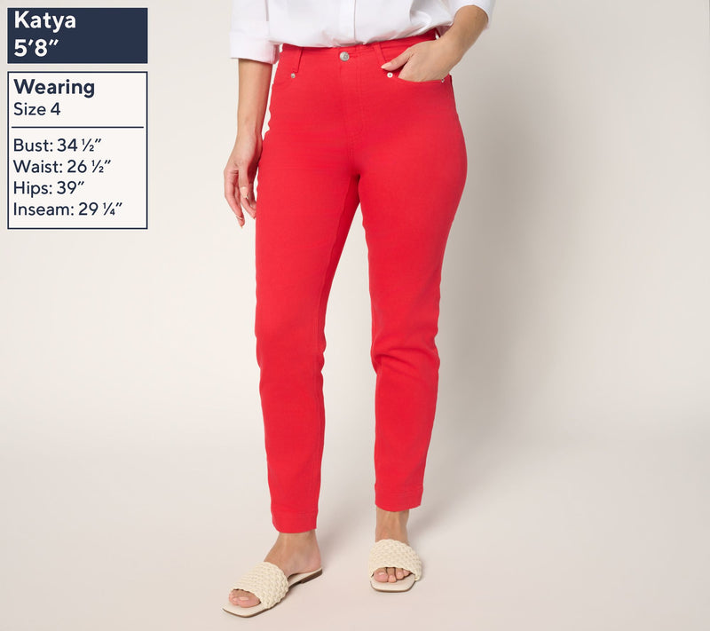 Denim & Co. Regular Color Easy Stretch Continuous Waist Jean — View 6