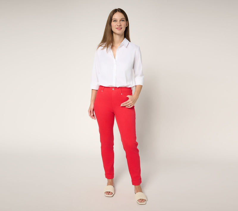 Denim & Co. Regular Color Easy Stretch Continuous Waist Jean — View 8