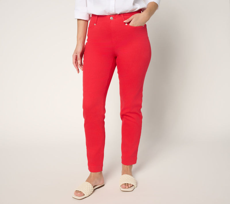 Denim & Co. Regular Color Easy Stretch Continuous Waist Jean — View 3