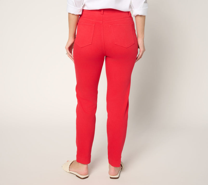 Denim & Co. Petite Color Easy Stretch Continuous Waist Jean — View 7