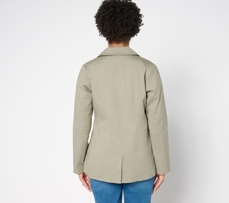Martha Stewart Signature Twill Blazer with Pockets — View 4