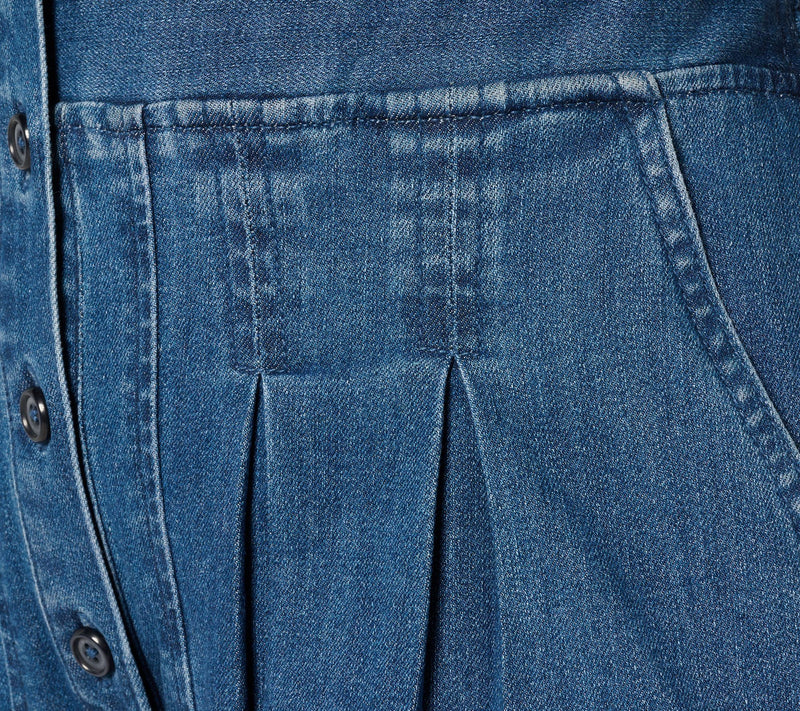 Me by Jennie Garth Petite Ankle Length Denim Jumpsuit — View 6