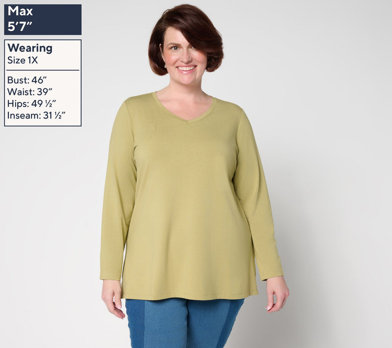 Denim & Co. Essentials Petite So Soft Jersey Tunic — View 8