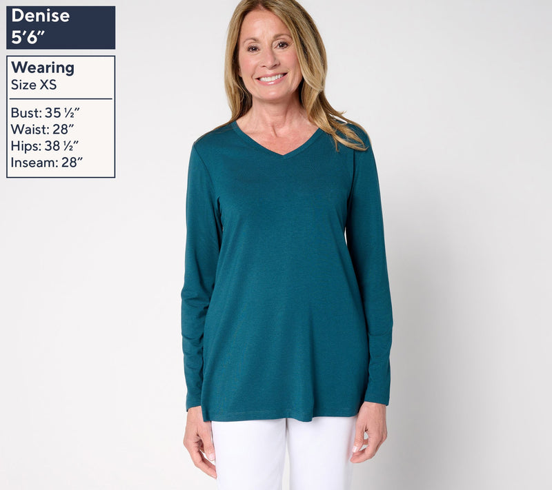 Denim & Co. Essentials Petite So Soft Jersey Tunic — View 9