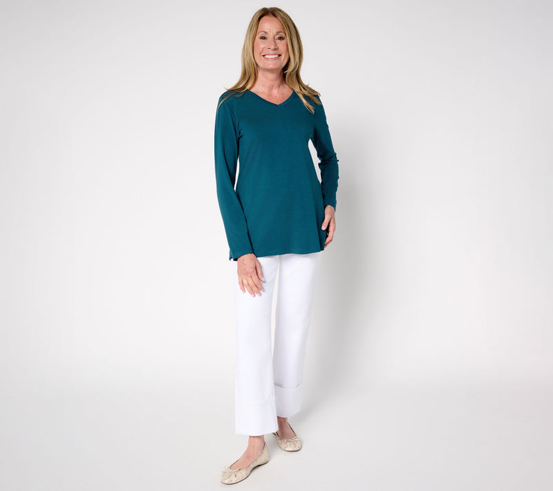 Denim & Co. Essentials Petite So Soft Jersey Tunic — View 11