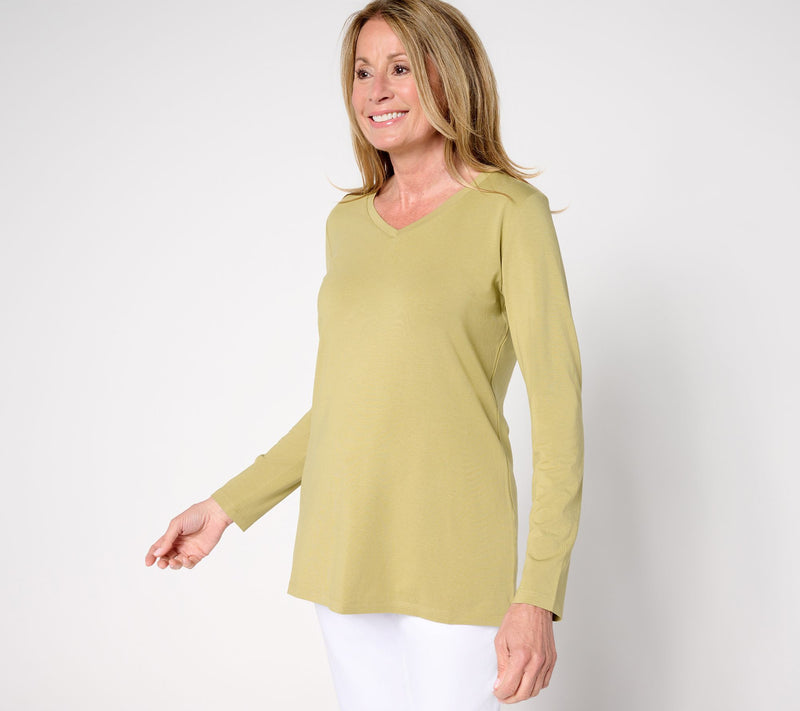 Denim & Co. Essentials Petite So Soft Jersey Tunic — View 3
