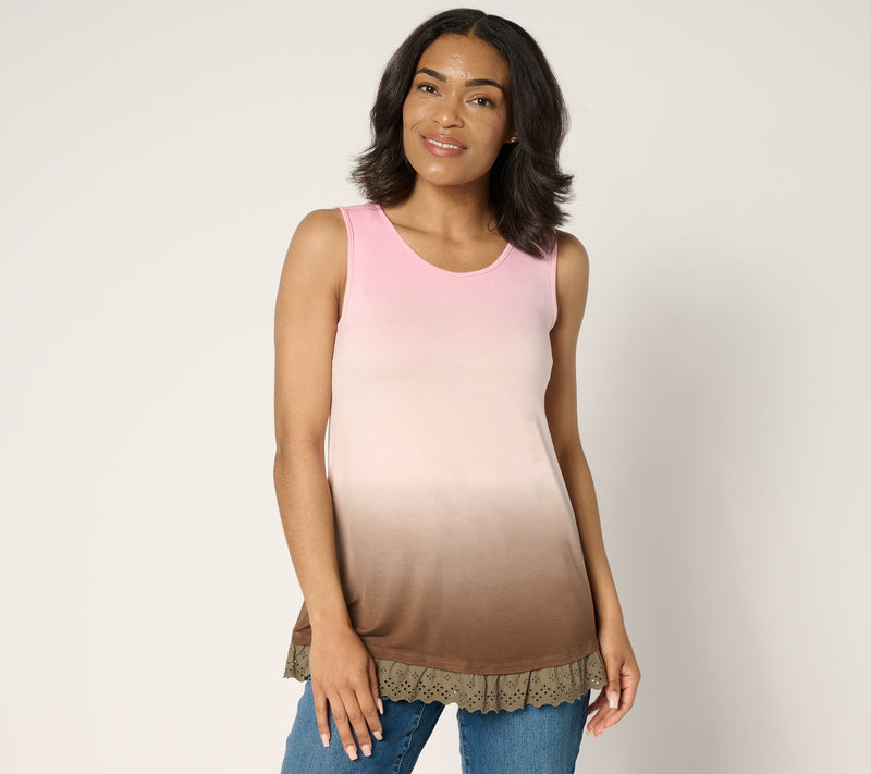 LOGO Layers by Lori Goldstein Knit Ombre Tank — View 3