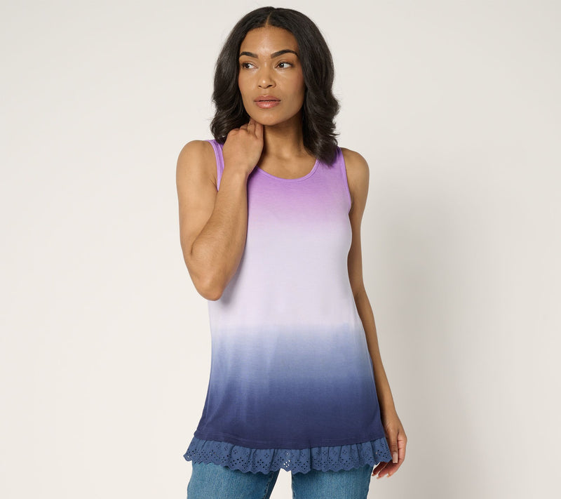 LOGO Layers by Lori Goldstein Knit Ombre Tank — View 12