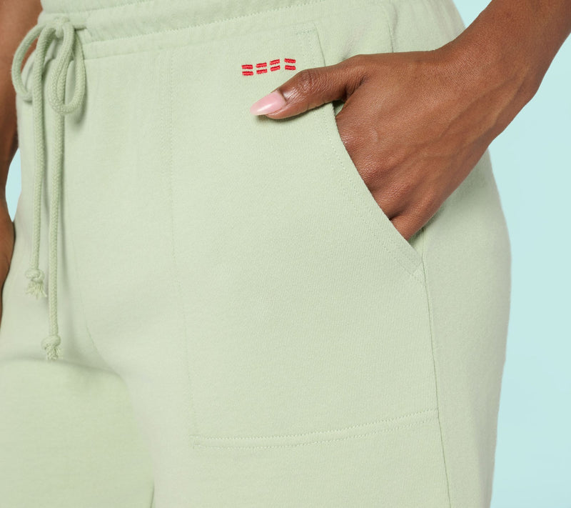 Peace Love World French Terry Shorts with Raw Edge — View 18