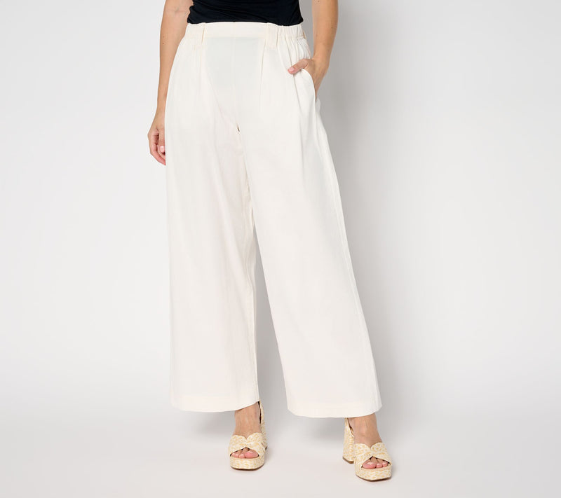 LOGO by Lori Goldstein Regular Textured Full Length Pants — View 3