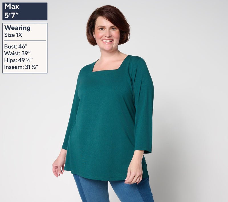 Denim & Co. Essentials Petite So Soft Jersey Tunic — View 12