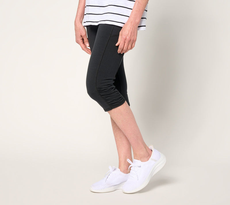 Duo Stretch Active Petite Duo Stretch Skimmer with Ruched Hem — View 12