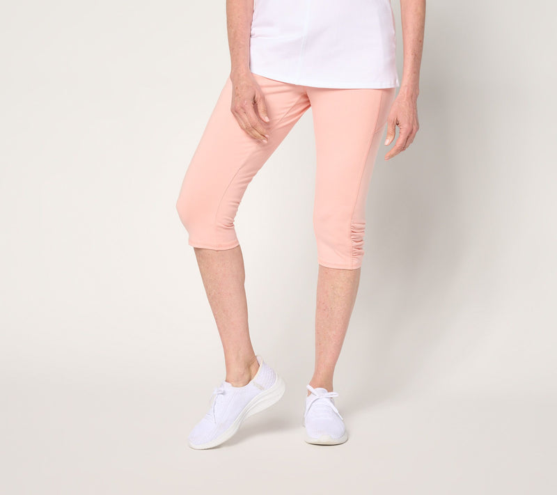 Duo Stretch Active Petite Duo Stretch Skimmer with Ruched Hem — View 16