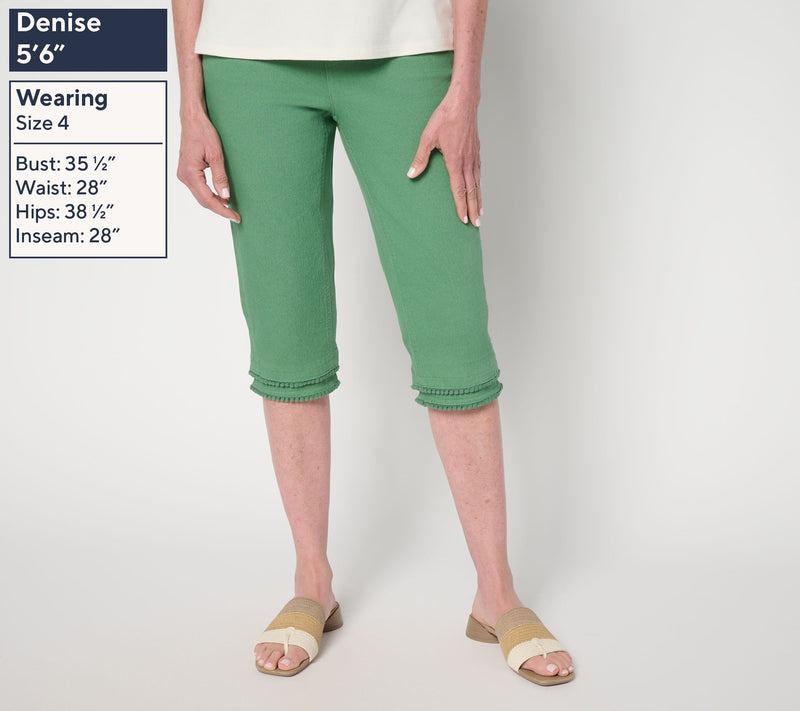 Denim & Co. Regular Classic Stretch Skimmer Jean w/ Picot Trim — View 10