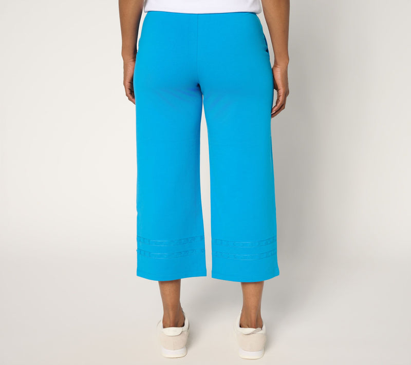 Denim & Co. Active Regular French Terry Crop Pant with Embroidery — View 12