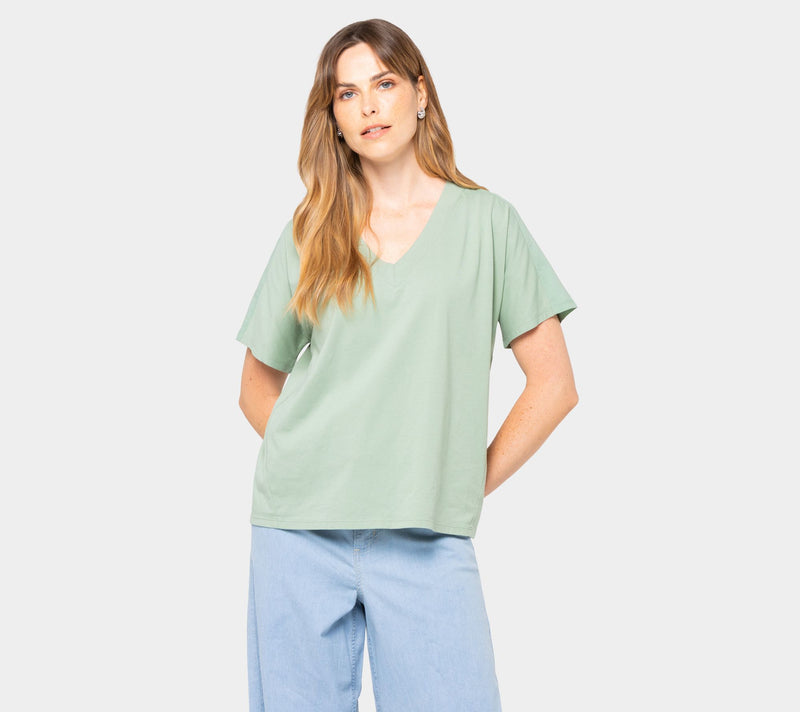 Peace Love World Boheme Sueded Cotton Mixed Media Dolman Tee — View 7