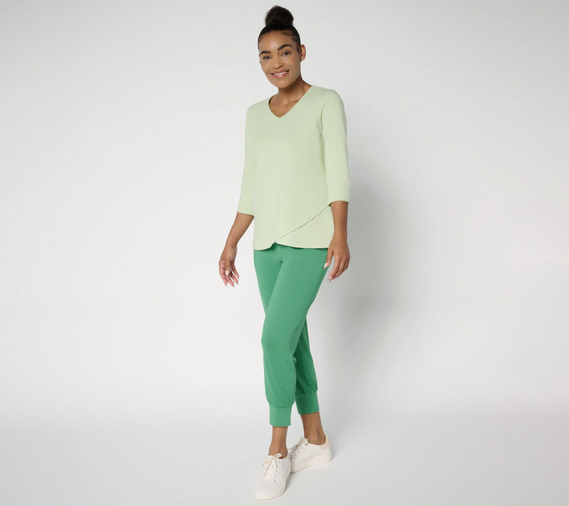 Denim & Co. Active Regular Cool to the Touch Jersey Crop Joggers — View 4