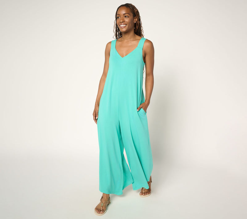 AnyBody Petite Cozy Knit Jersey Jumpsuit — View 4