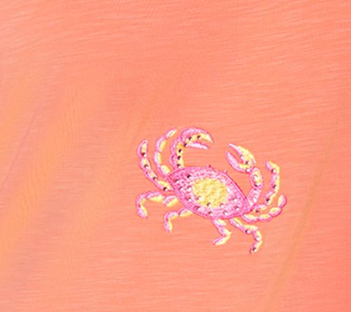 Quacker Factory Vitamin Sea Embroidered Short Sleeve Top — View 9