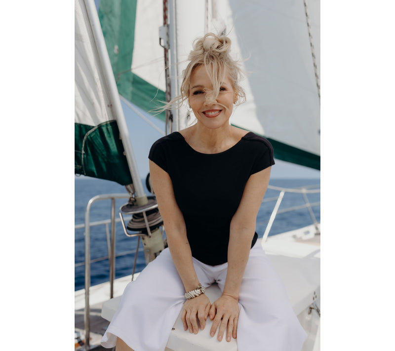 Me by Jennie Garth Marie Boatneck Cap Sleeve Tee — View 11