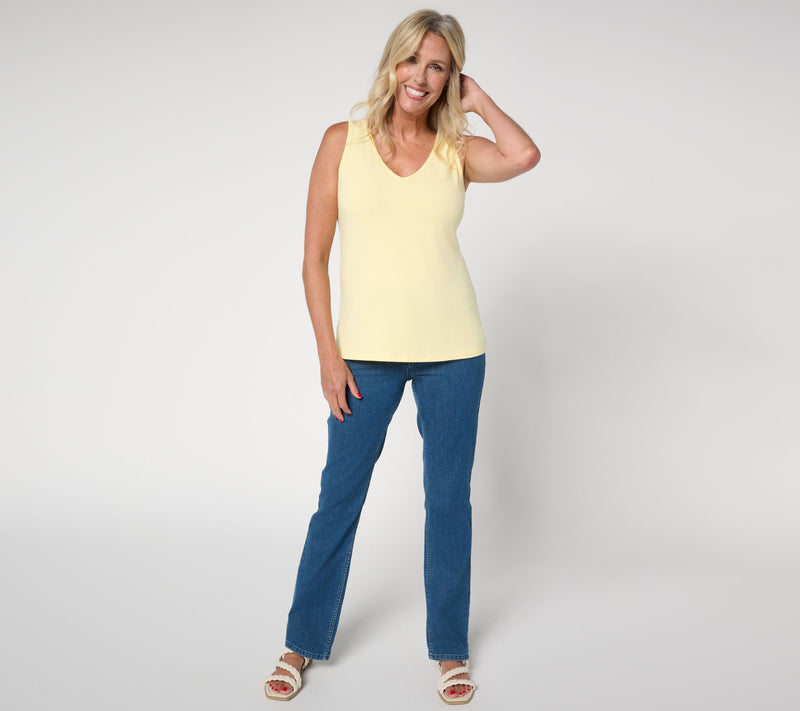 BEAUTIFUL by Lawrence Zarian The Toni Classic Knit V-Neck Tank Top — View 15