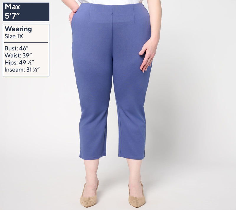 BEAUTIFUL by Lawrence Zarian Petite Pull-On Silky Ponte Cropped Pant — View 10