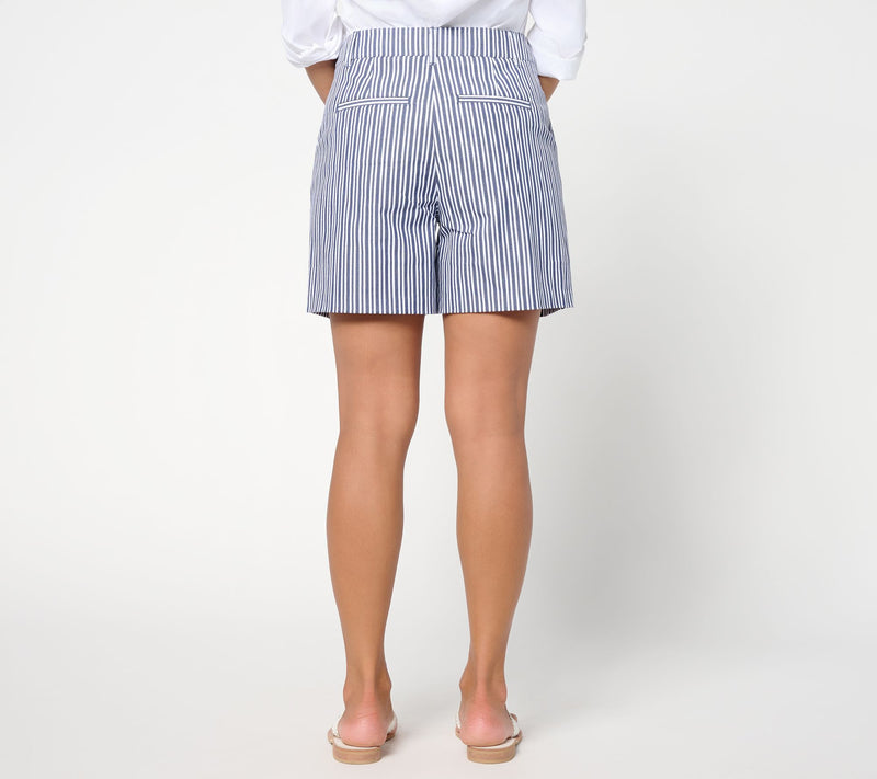 BEAUTIFUL by Lawrence Zarian Petite Stretch Sateen Bermuda Short — View 10