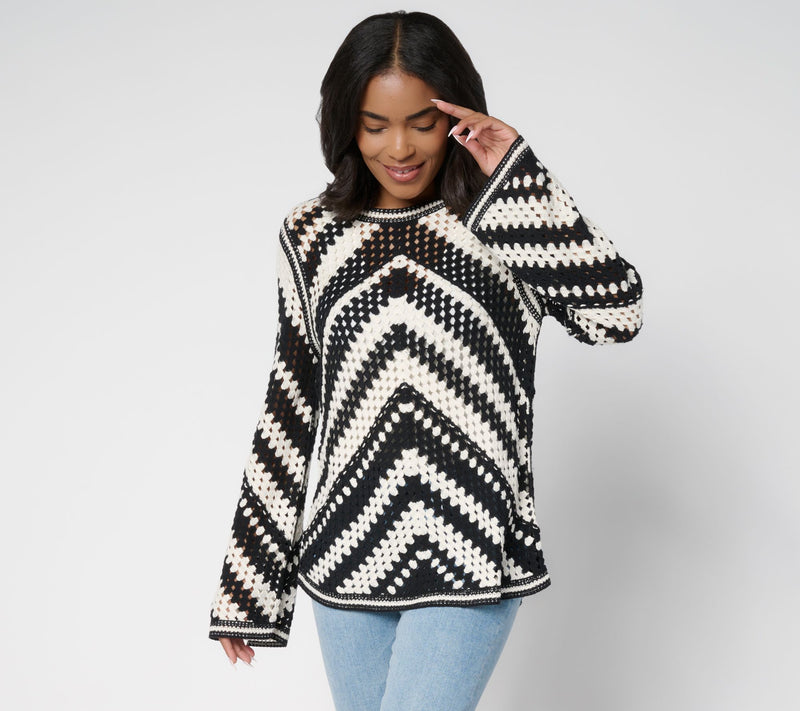 BEAUTIFUL by Lawrence Zarian 100% Cotton Novelty Summer Sweater — View 7