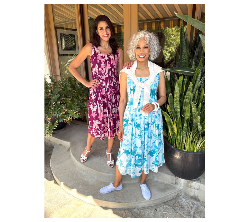 BEAUTIFUL by Lawrence Zarian Amanda Petite Cotton Printed Midi Dress — View 16