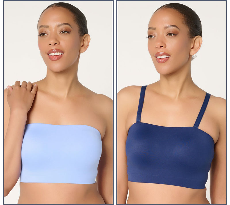 Breezies Bonded Bandeau Bra with Convertible Straps Set of 2 — Main view