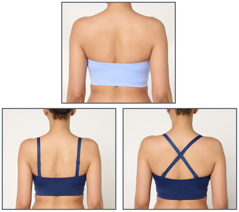 Breezies Bonded Bandeau Bra with Convertible Straps Set of 2 — View 3