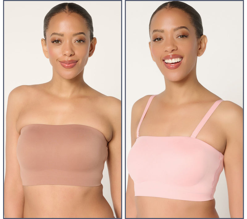 Breezies Bonded Bandeau Bra with Convertible Straps Set of 2 — View 12