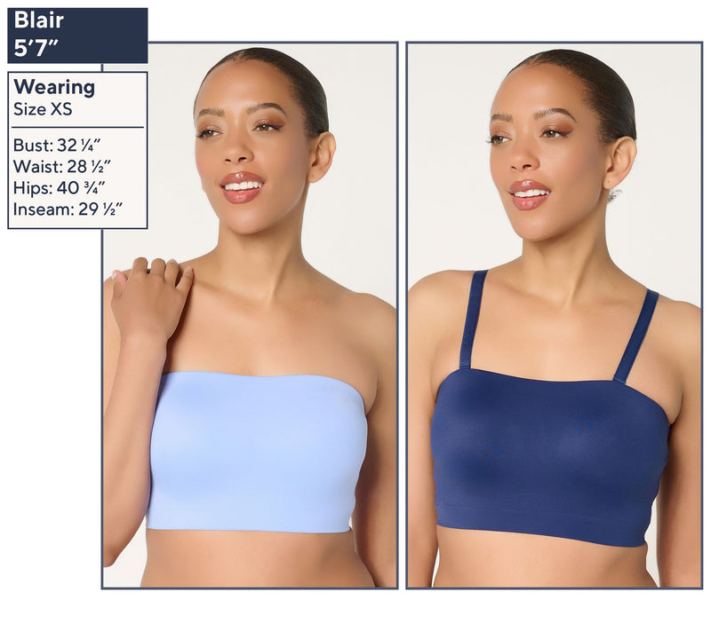 Breezies Bonded Bandeau Bra with Convertible Straps Set of 2 — View 2
