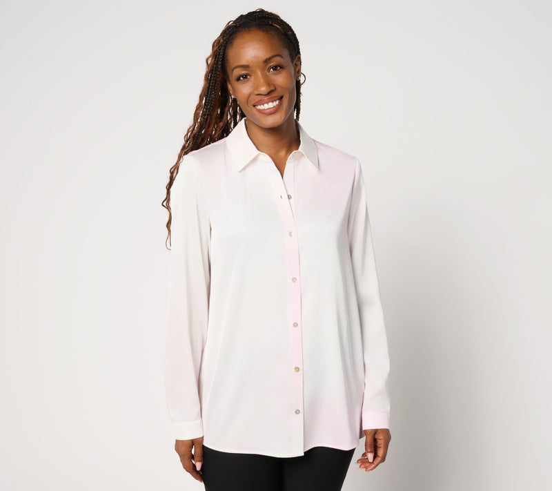 nicole by Nicole Miller Petite Updated Boyfriend Blouse — View 11