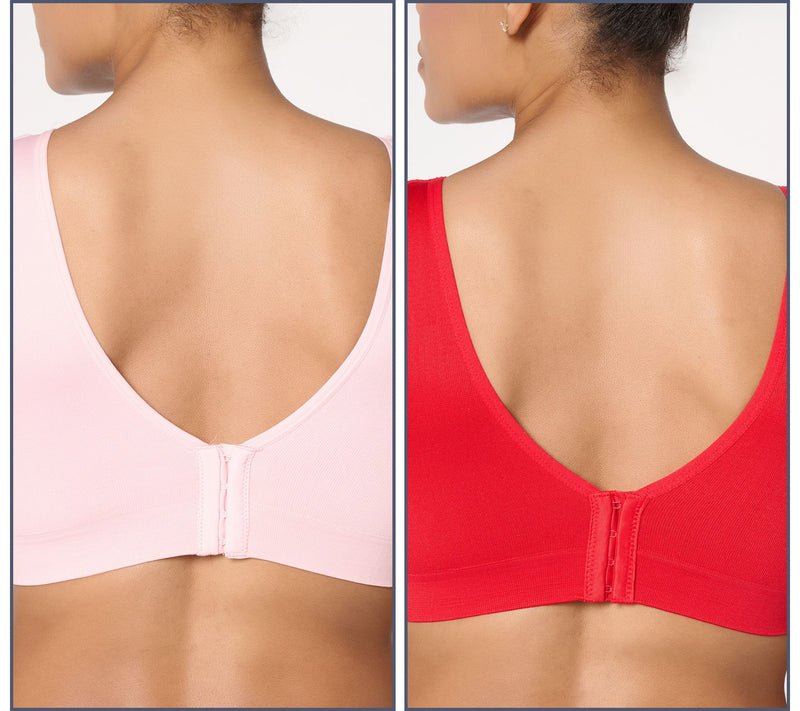 Breezies Seamless Set of (2) Lace Cami Bras with Removeable Pads — View 11