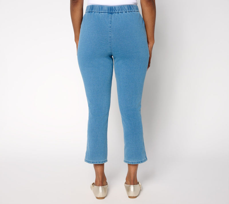 Quacker Factory Short DreamJeannes Wildflower Crop Pants — View 8